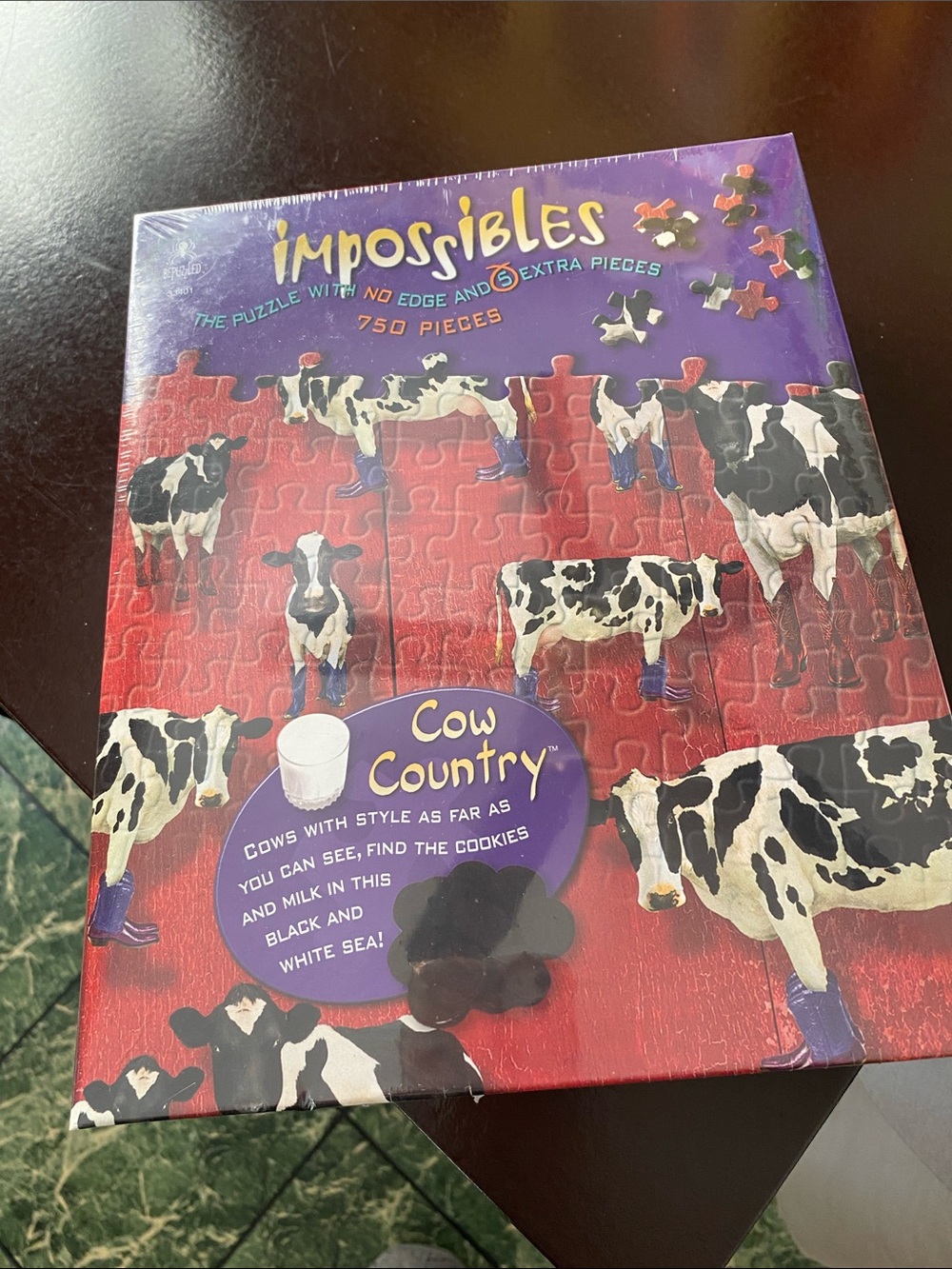 Cow Country 750-Piece Jigsaw Puzzle - Red & Purple